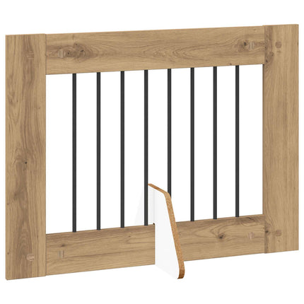 Sammenklappelig hundegitter med stativer 6 stk. Artisan-eg
