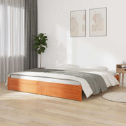 Sengestel Voks brun 140 x 200 cm Massivt fyrretræ