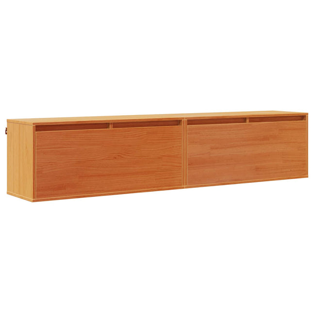 Vægskab Vægmonteret 2 stk. Voks brun 80 x 30 x 35 cm