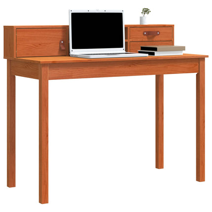 Bord med skuffe Voks brun 110 x 50 x 93 cm Solid Fyrretræ