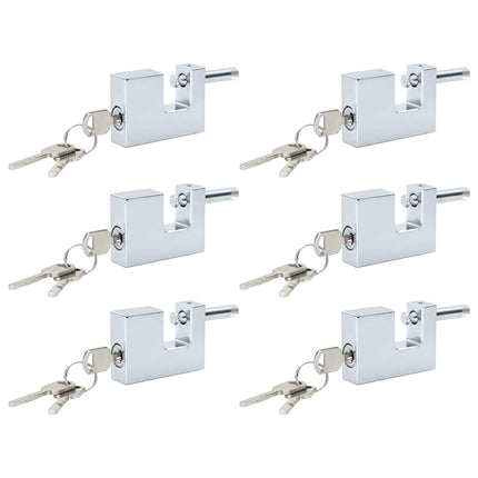 Hængelås 6 pcs Sølv Stål