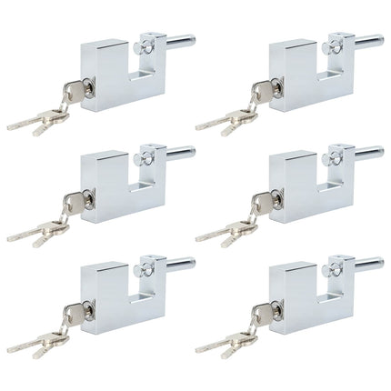 Hængelås 6 pcs Sølv Stål