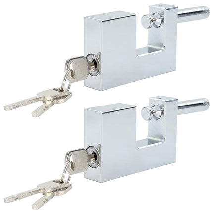 Hængelås 2 pcs Sølv Stål
