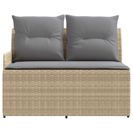 Havearmstøtte sofa med løftbart bord 2 Stk Beige og lys grå