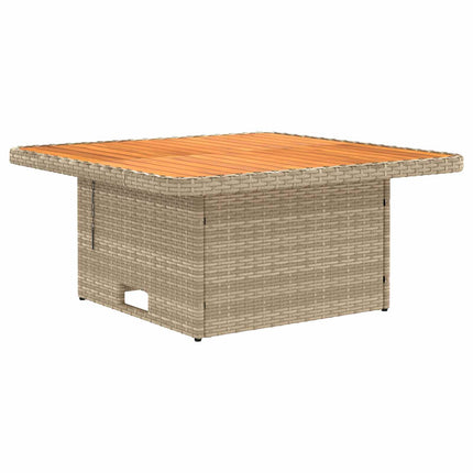 2 stk. Havearmstøtte sofa med løftbart bord PE Rattan