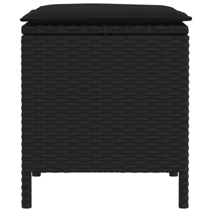 2 stk. Havepuf PE Rattan Sort