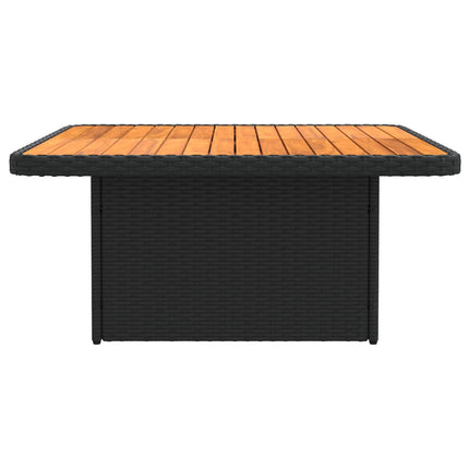 2 Stk Havemøbel Midtersofa Med Løftbart Bord polyrattan Sort