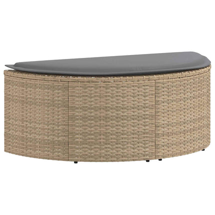Havemøbelsofa 8 stk. polyrattan Beige og lys grå