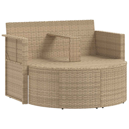 Havemøbelsofa 8 stk. polyrattan Beige og cremehvid