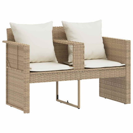 Havemøbelsofa 8 stk. polyrattan Beige og cremehvid