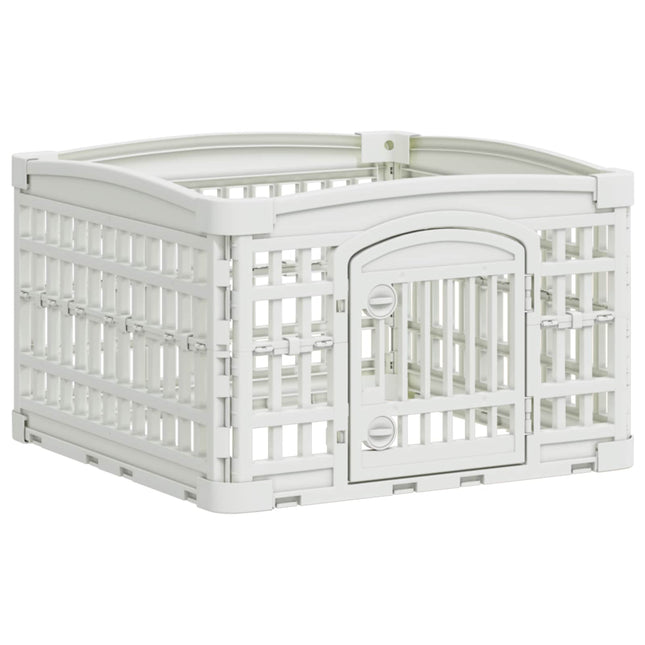 4-panelers hunde legegrind 60 x 60 x 38 cm Plastik Hvid