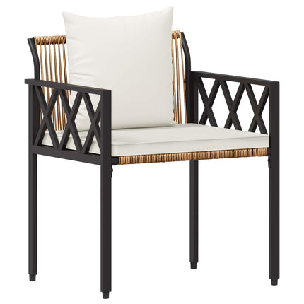 Have møbel sæt 4 stk. Brun og Creme Hvid polyrattan