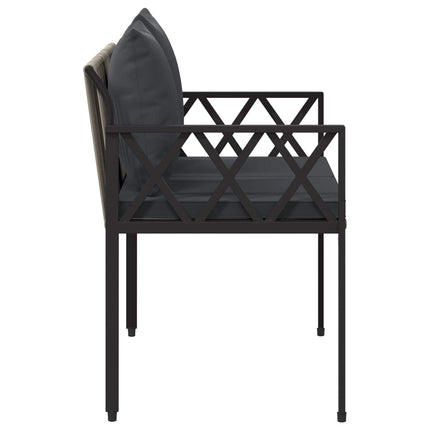 Udendørs bænke 2 -Seater 116 x 56 x 75 cm polyrattan