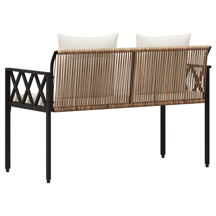 Udendørs bænke 2 -Seater 116 x 56 x 75 cm polyrattan