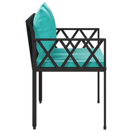 Udendørs bænke 2 -Seater 116 x 56 x 75 cm polyrattan