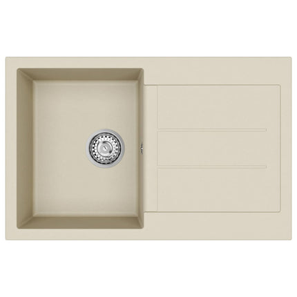Vask Beige 780 x 500 mm 80% Kvarts og 20% Resin