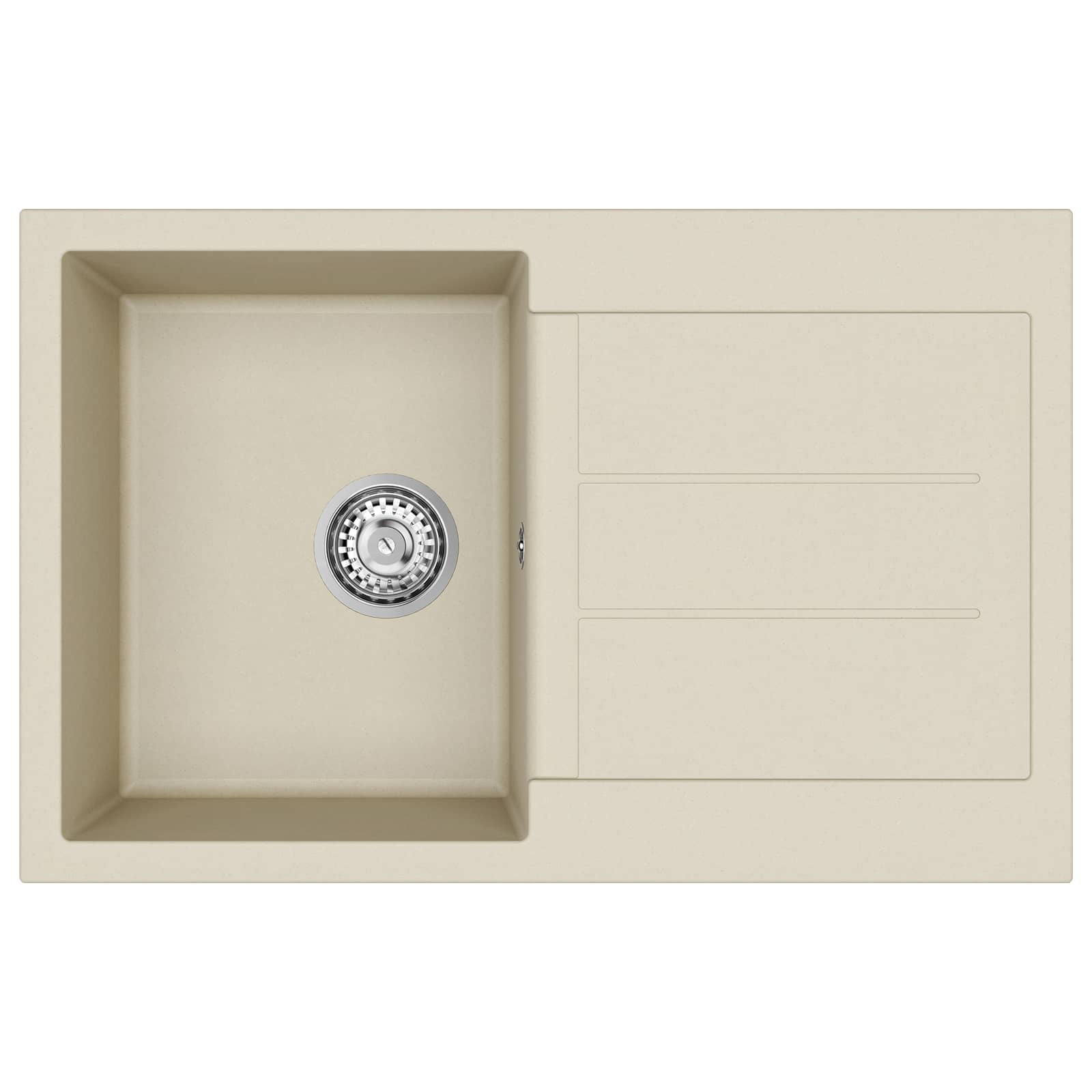 Vask Beige 780 x 500 mm 80% Kvarts og 20% Resin