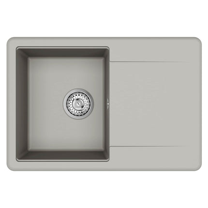 Vask 80% Kvarts og 20% Resin 670 x 460 mm Grå