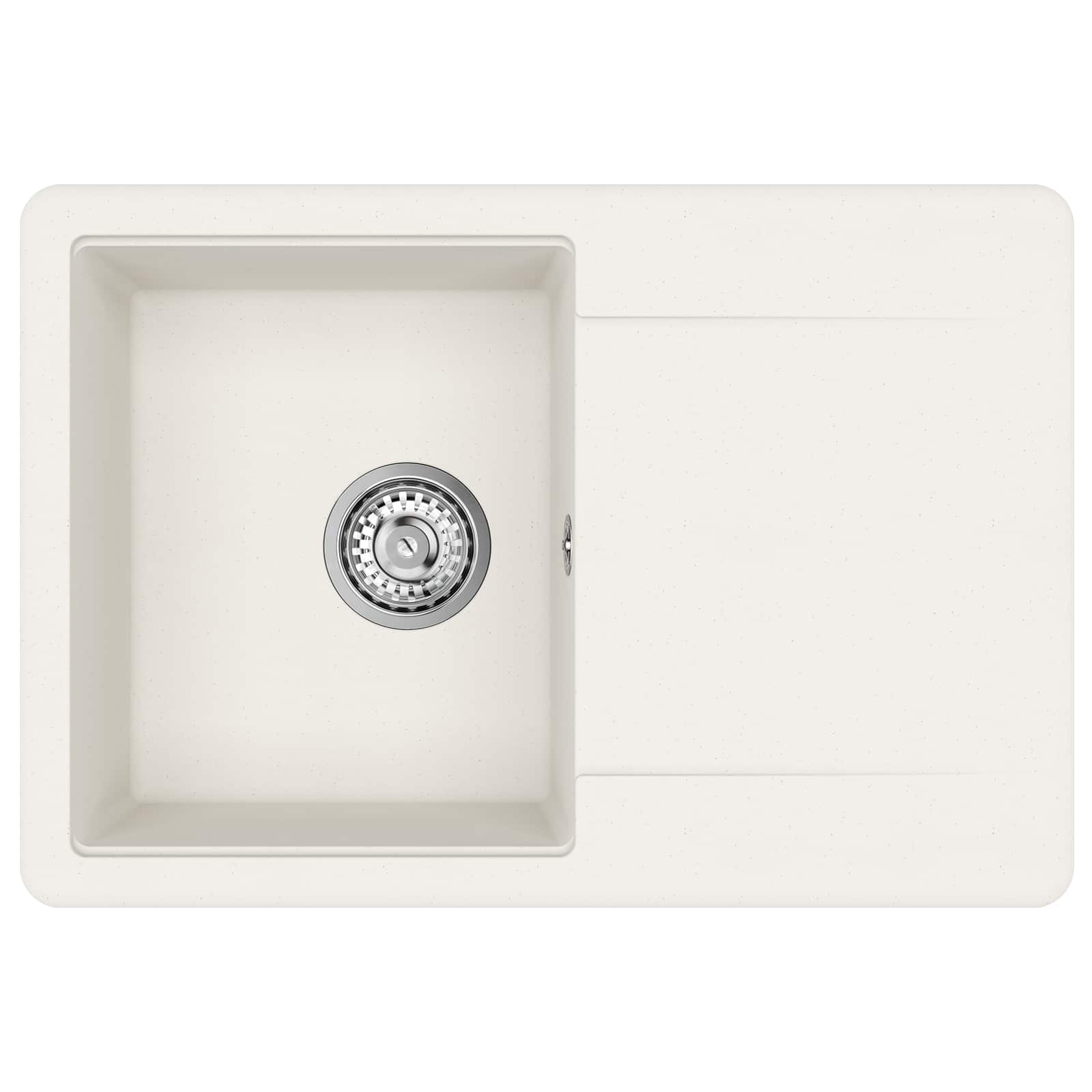 Vask Hvid 670 x 460 mm 80% Kvarts og 20% Resin