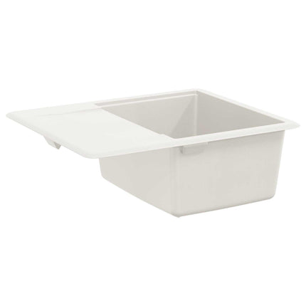Vask 80% Kvarts og 20% Resin 560 x 460 mm Hvid