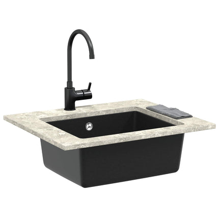Vask Sort 530 x 460 mm 80% Kvarts og 20% Resin