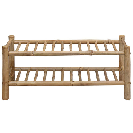 Skostativ med hylde Naturfarvet 68 x 28 x 30 cm Bambus