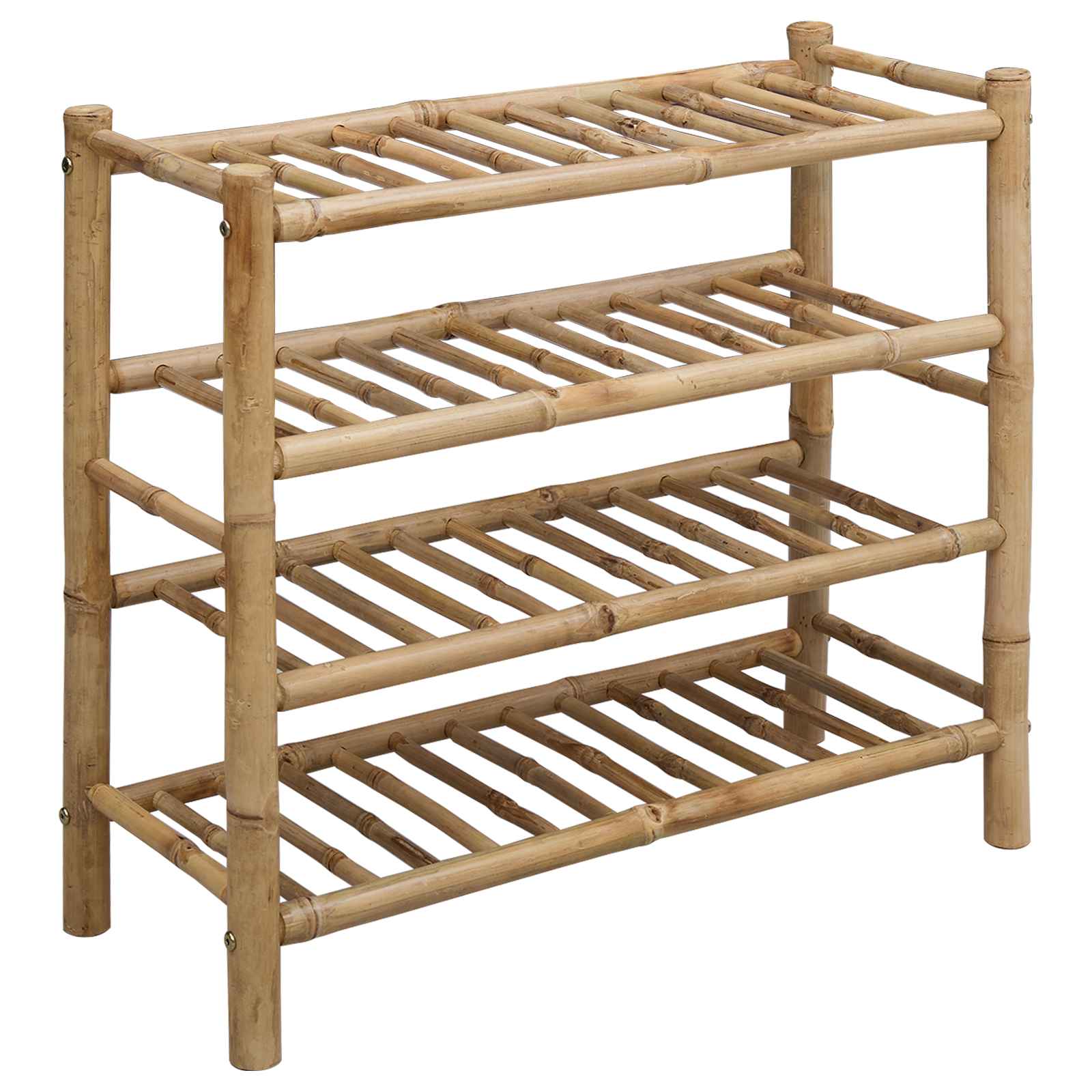 Skostativ med hylde Naturfarvet 68 x 28 x 63 cm Bambus