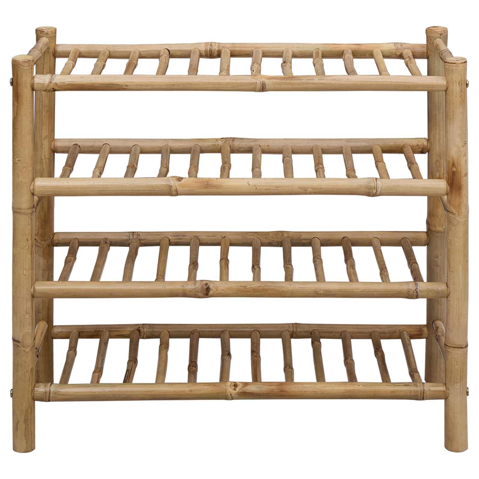 Skostativ med hylde Naturfarvet 68 x 28 x 63 cm Bambus