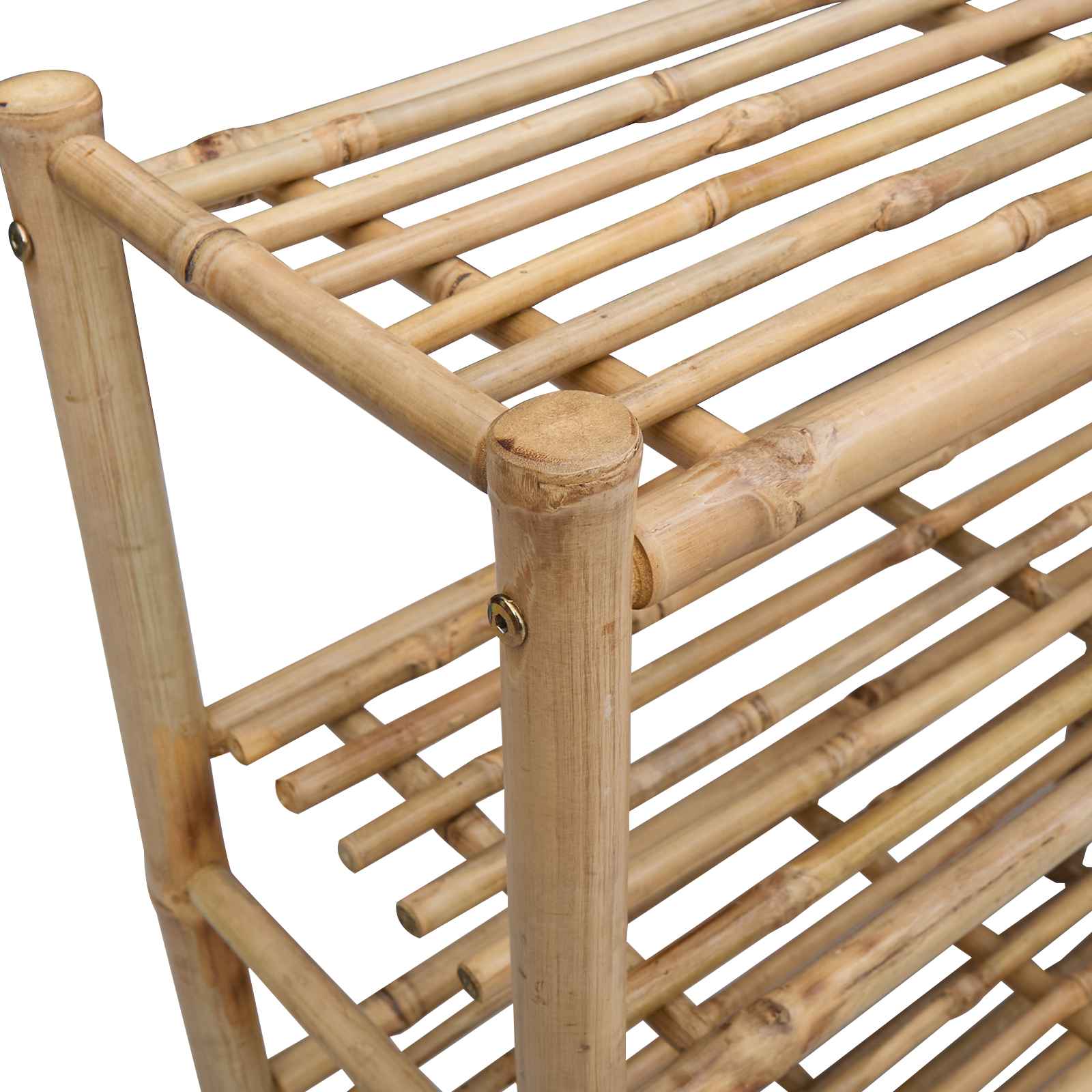 Skostativ med hylde Naturfarvet 88 x 27 x 80 cm Bambus