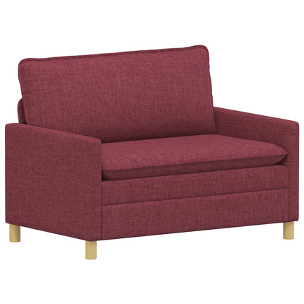 Sofa Sæt 2 stk. Vinrød Stof