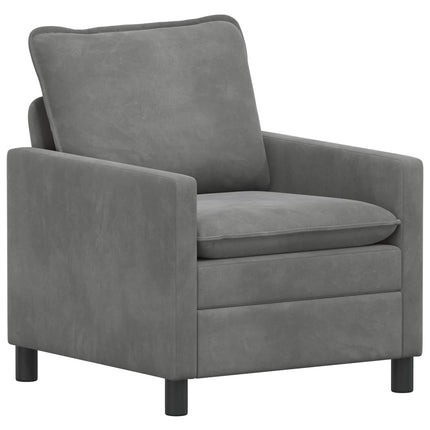 Sofa Sæt 2 stk. Mørkegrå Fløjl