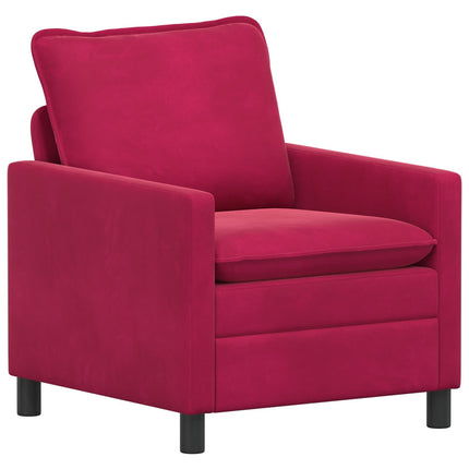 Sofa Sæt 2 pcs Vinrød Fløjl