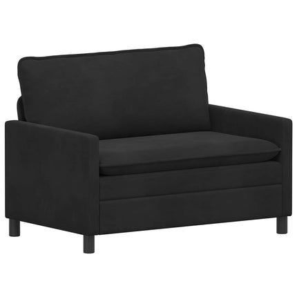 Sofa Sæt 2 stk. Sort Fløjl