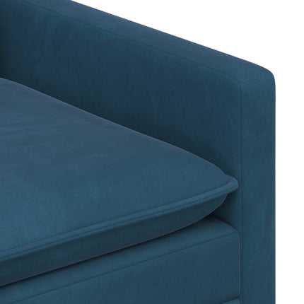 Sofa Sæt 2 stk. Blå Fløjl