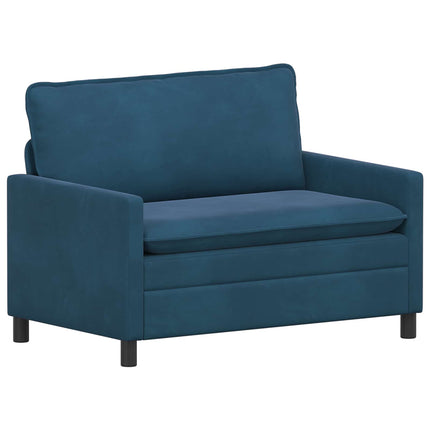 Sofa Sæt 2 stk. Blå Fløjl