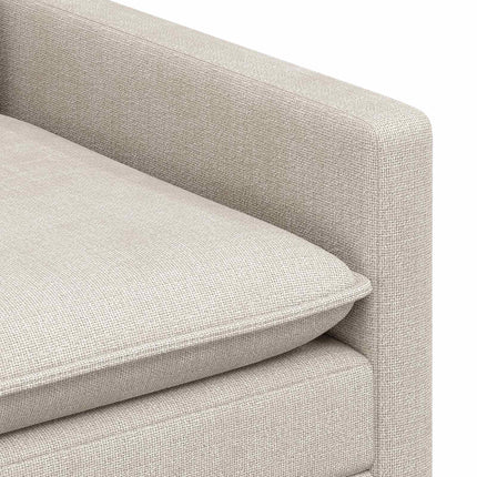 Sofa Sæt 2 pcs Cremefarvet Polyester