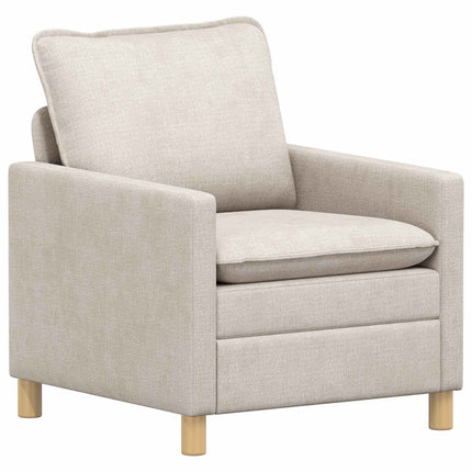 Sofa Sæt 2 pcs Cremefarvet Polyester