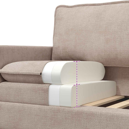 Sofa Sæt 2 pcs Beige Polyester
