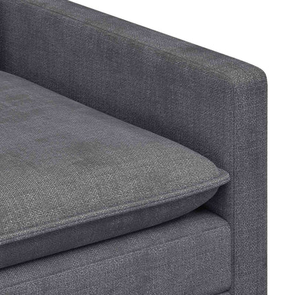 Sofa Sæt 2 pcs Mørkegrå Polyester