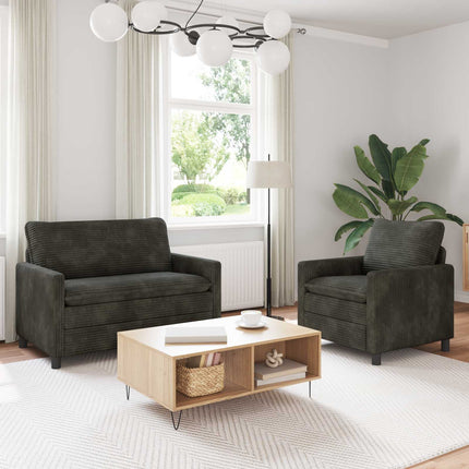 Sofa Sæt 2 pcs Antracit Polyester