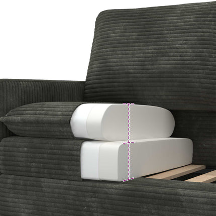 Sofa Sæt 2 pcs Antracit Polyester