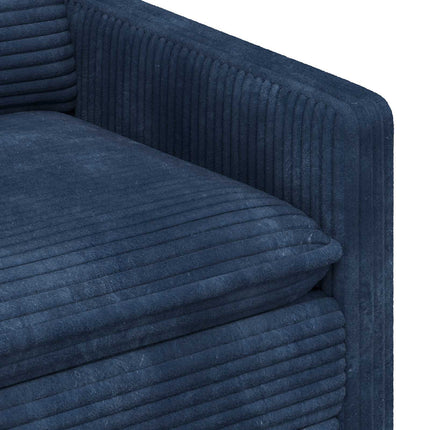 Sofa Sæt 2 pcs Mørkeblå Polyester