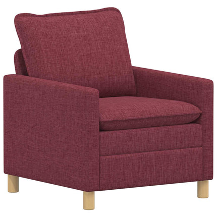 Sofa Sæt 2 stk. Vinrød Stof