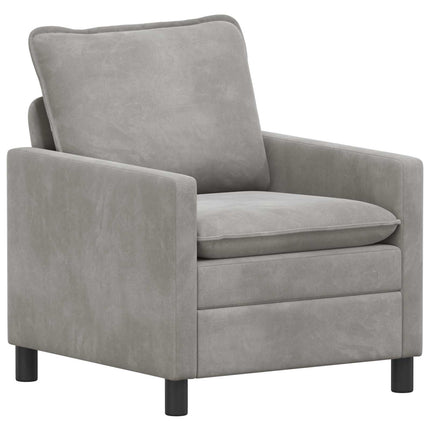 Sofa Sæt 2 pcs Lysegrå Fløjl