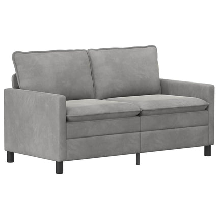 Sofa Sæt 2 pcs Lysegrå Fløjl