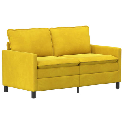 Sofa Sæt 2 pcs Gul Fløjl