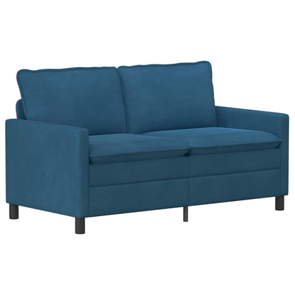 Sofa Sæt 2 pcs Blå Fløjl