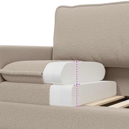 Sofa Sæt 2 stk. Lysegrå Stof