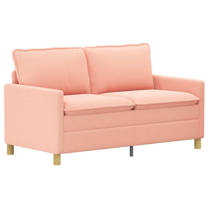 Sofa Sæt 2 stk. Lyserød Stof