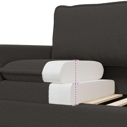 Sofa Sæt 2 stk. Mørkegrå Stof